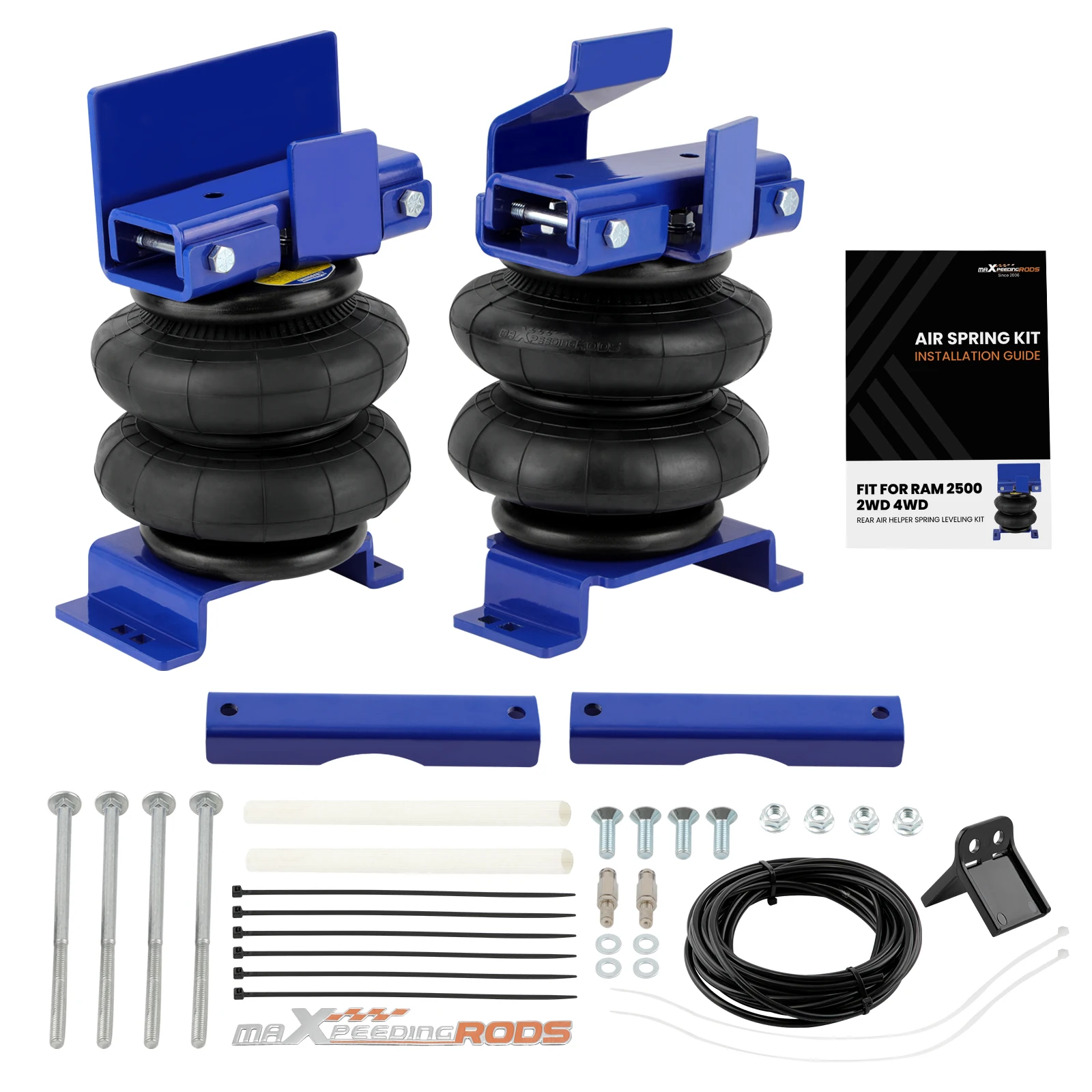 MaXpeedingrods Rear Air Suspension Helper Spring Kit for Ram 2500 2WD 4WD 2014-2025 Dodge Ram Pickup