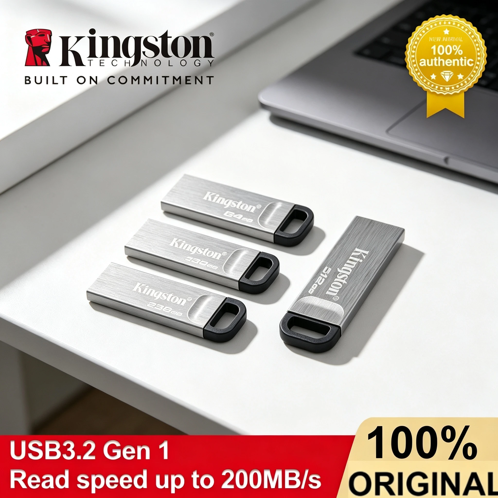 Kingston DataTraveler Kyson USB Flash Drive 32GB 64GB 128GB 256GB USB 3.2 Flash Penrive DTKN Pen Drive for Computer