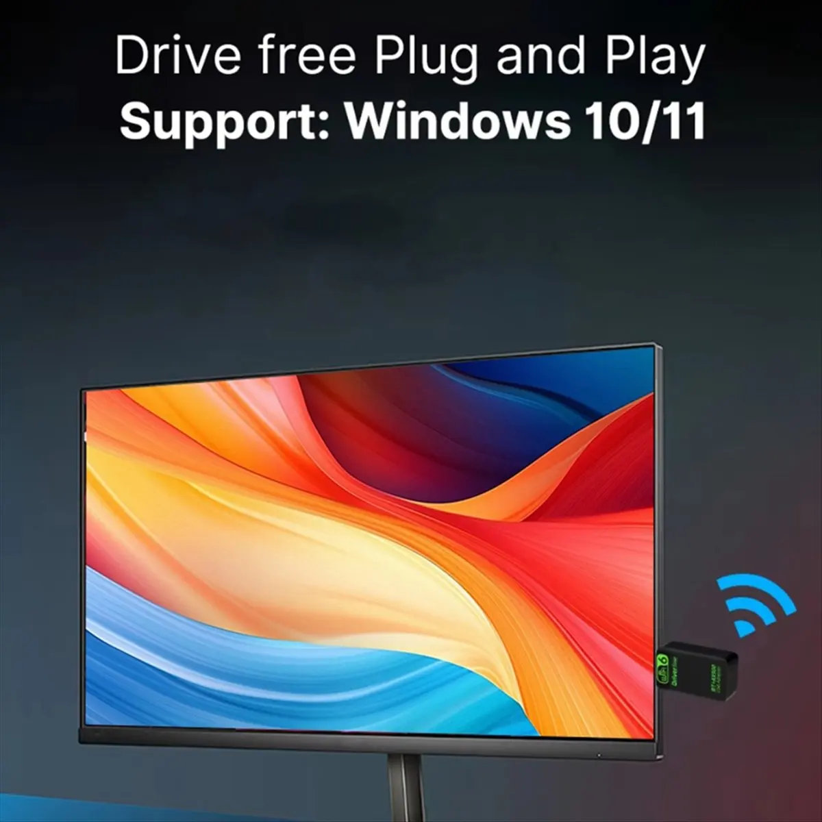 WiFi 6 AX900 USB Adapter Bluetooth 5.4 Wireless Network Card Dual Band 2.4G&5GHz Network Card for Win10/11 Driver Free