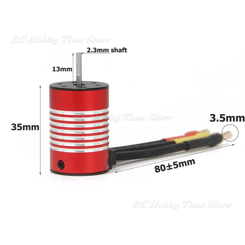 NEEBRC 2435 3500KV 4600KV 6200KV Brushless Motor 2.3mm Shaft 2-3S for RC Car Truck Crawler Boat Model Wltoys XLH Timaya Redcat