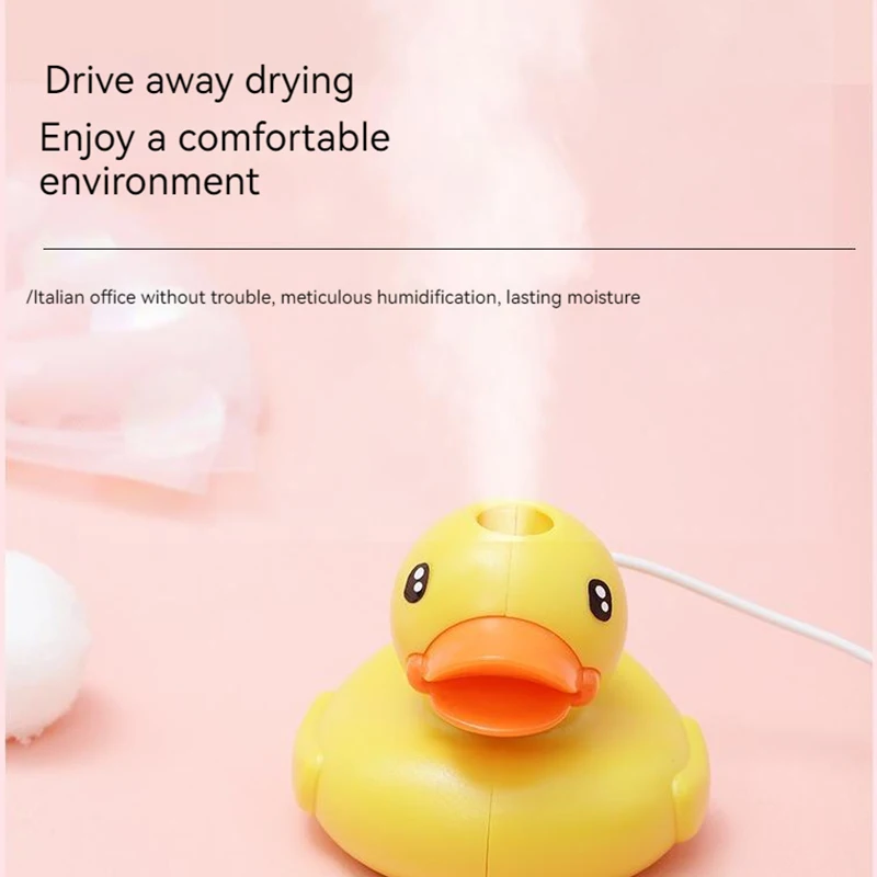 Mini Cute USB Humidifier Creative Little Yellow Duck Silent Humidification Desktop Cute Humidifier Diffuser