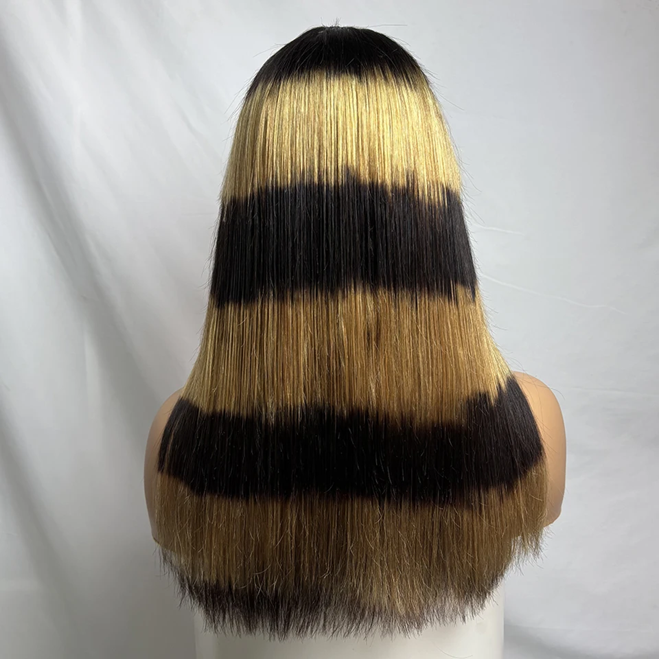 leopard-print-bone-straight-wig-with-bangs-dark-and-blond-human-hair-wigs-for-women-full-machine-made-fringe-glueless-wig