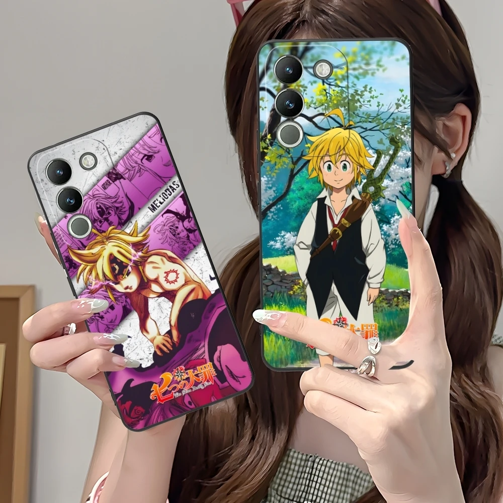 Seven Deadly Sins Meliodas Cell Phone Case for VIVO Y95 Y93 Y31 Y20 V19 V17 V15 Pro X60 NEX Black Soft Phone Cover Shell