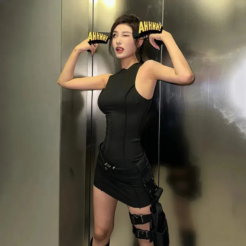 CyTomb Lara Croft Cosplay DIY Halloween Outfit For Women Sexy Black Bodycon Dress Holster Movie COS Party Performance Costumes - AliExpress 200000532 CyTomb Lara Croft Cosplay DIY Halloween Outfit For Women Sexy Black Bodycon Dress Holster Movie COS Party Performance Costumes - AliExpress 200000532