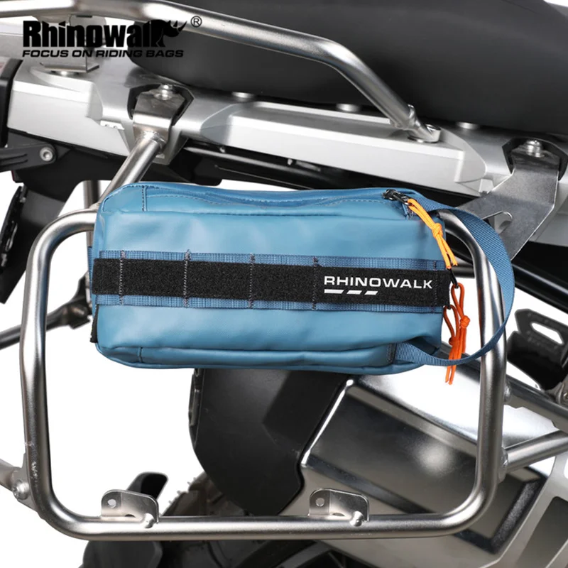 Rhinowalk Motorcycle Tail Seat Side Bag 2.4L Portable Bag Motor Tank Bag Crash Bars Frame Bag Shoulder Pack With Accessories