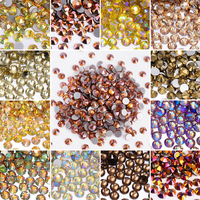 Glitter Non Hotfix Crystals Strass Flatback Glass Rhiestone Glue on Diamond 3D Nail Gems Nail Art Accessories for Clothing Dress