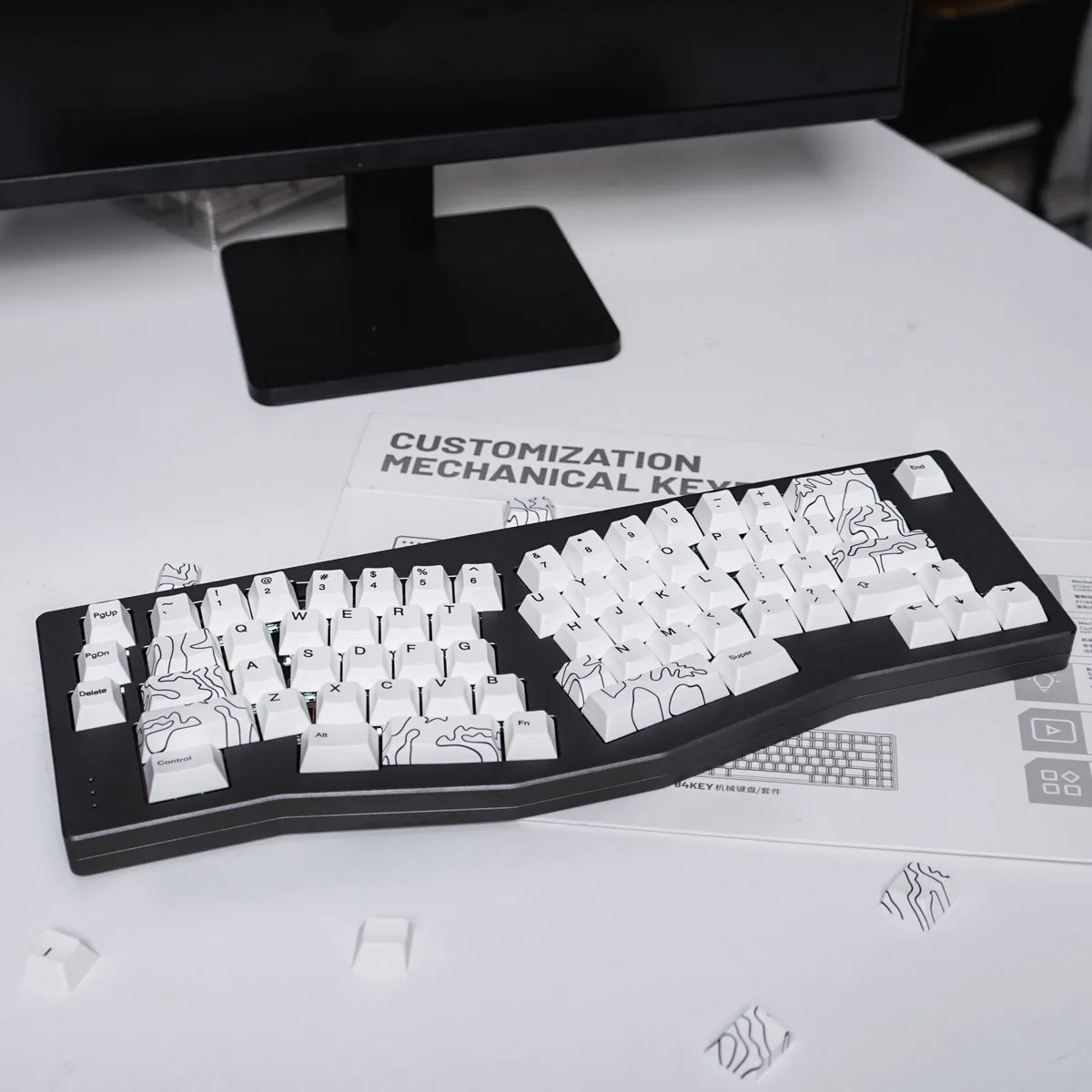 Canyon 146 key mechanical keyboard keycaps PBT five sides sublimation cherry original height