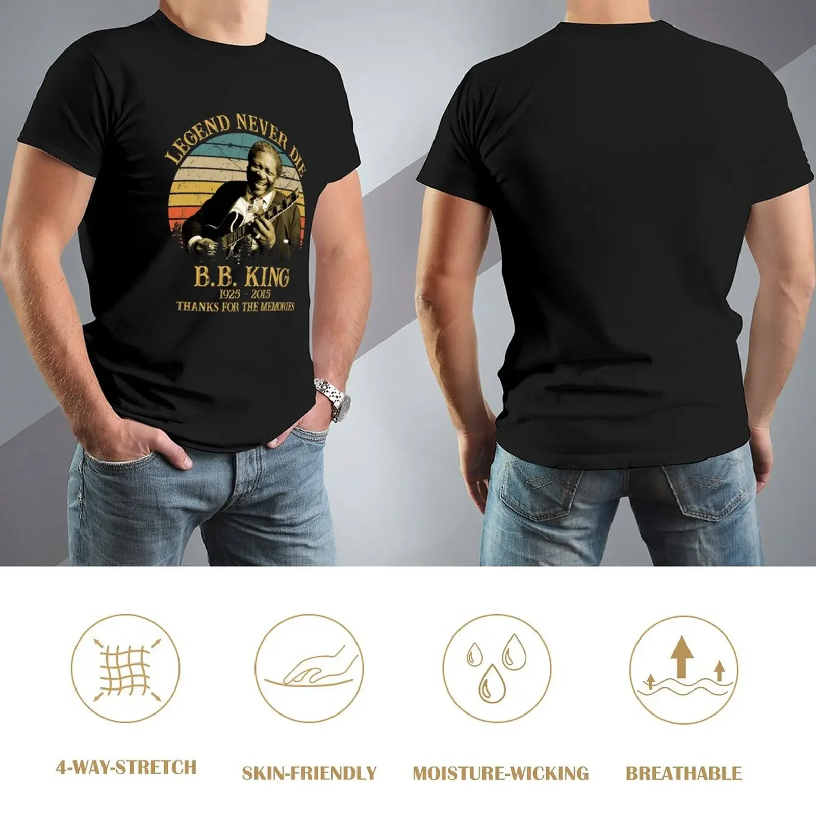 Legend Never Die Retro BB King Thanks For Memories T-Shirt shirts graphic tee anime tshirt men t
