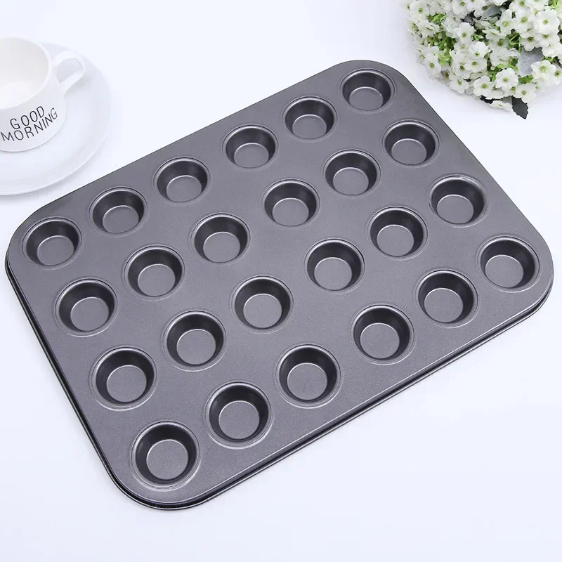 12+24 Cup Mini Pudding Stainless Steel Mold Muffin Cupcake Non-stick Bakeware Mold Cake Shop Pastry Tools Accessries For Kitchen