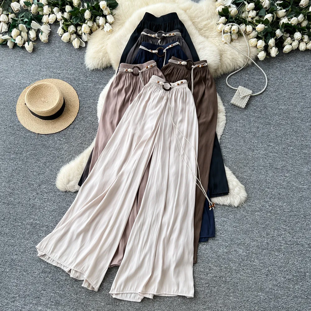 Pant Women Wide Leg Long Pants High Waist Straight Trousers Y2k Streetwear Elegant Splice Work Casual Loose Solid Summer 2026