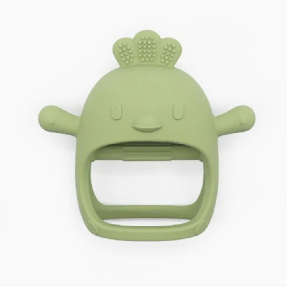 Ergonomics Gum Chewing Teether BPA Free Chewable Silicone Baby Teether Anti-Drop Cute Baby Soothing Teething Toy Sore Gums