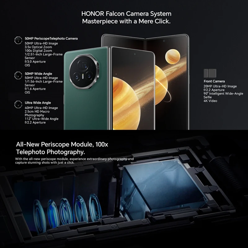 Global Version Honor Magic V3 5G Foldable LTPO OLED 120Hz Display 7.92