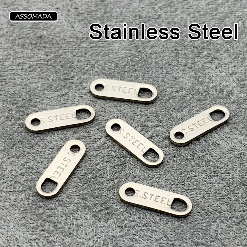 50pcs Stainless Steel End Tail Charms Pendants Extender Chain End Piece Beads Charms For Necklace Bracelet Chain Accessories