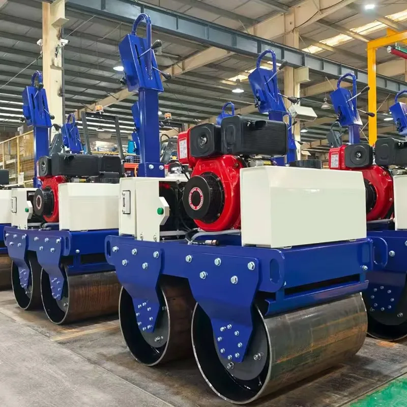 

550 KG Handheld Double Drum Tandem Vibratory Walk Behind Road Roller For Concrete Bitumen Compaction EPA CE