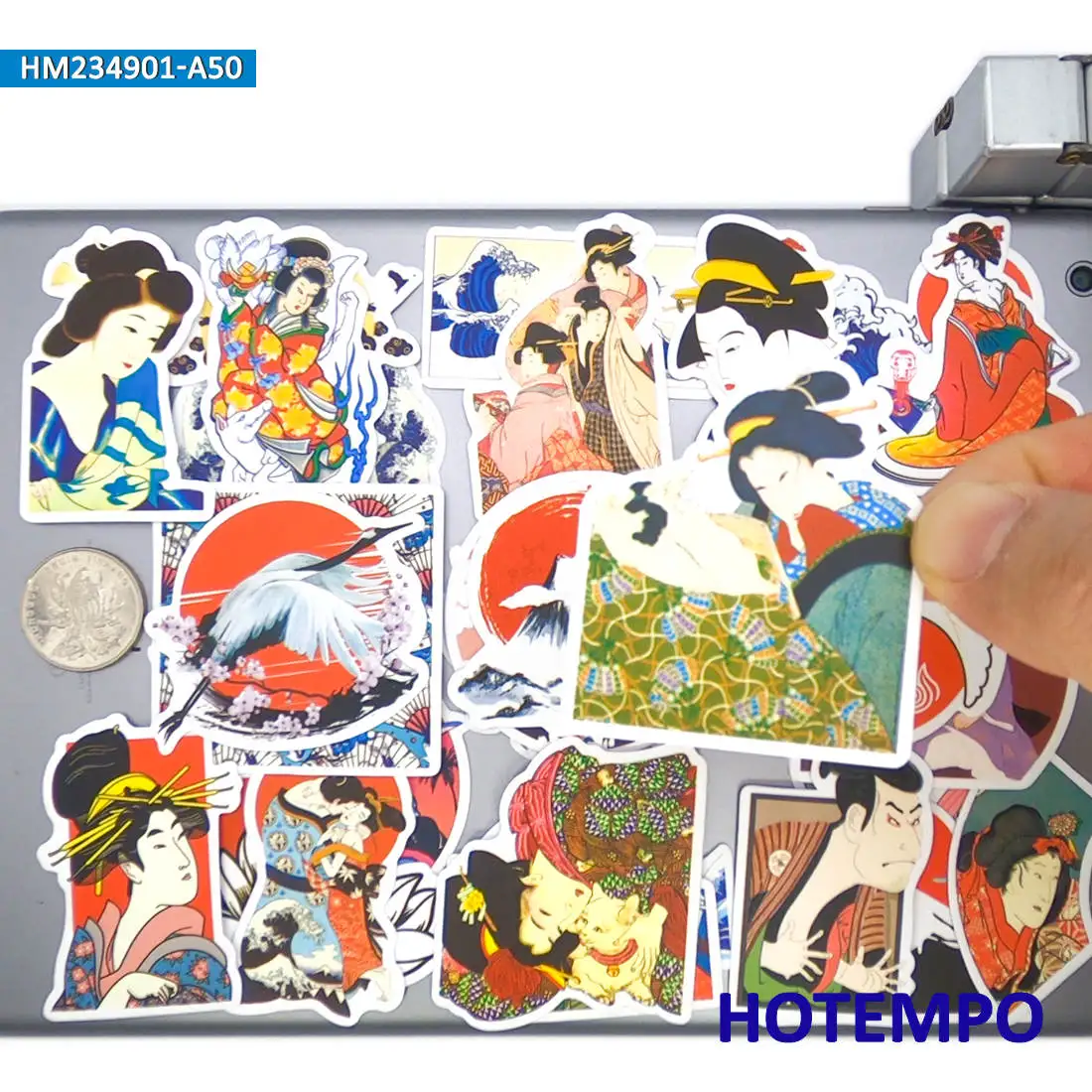 20/30/50Pieces Japanese Culture Art Graffiti Ukiyo-e Stickers for Scrapbook Motorcycle Car Bike Luggage Phone Laptop Sticker Toy