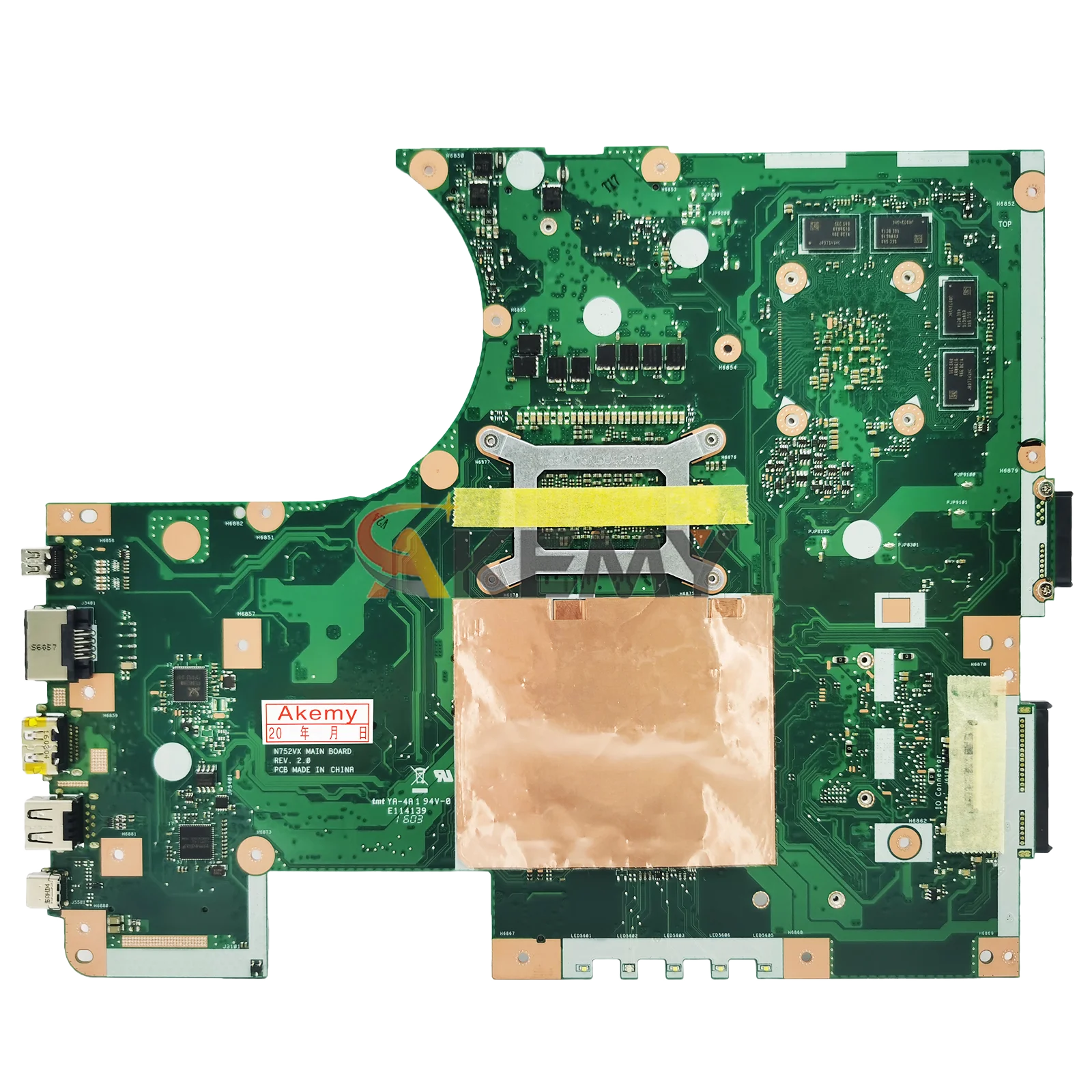 Motherboard Laptop N752VX Untuk ASUS Vivobook N752V N752VX Notebook Mainboard Dengan CPU I5 I7 100% teruji OK pengiriman cepat stk
