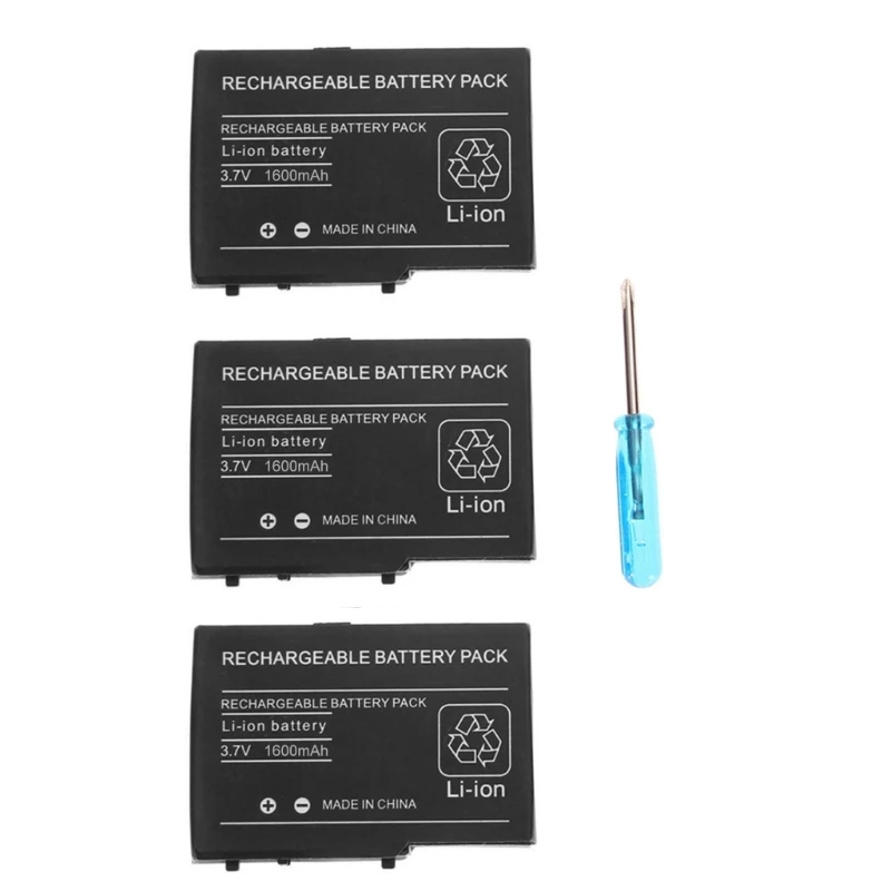 20CB 1600mah 3.7V Battery for DS Lite for Nds for Ndsl Rechargeable Lithium Battery + Screwdriver Replacement Tool