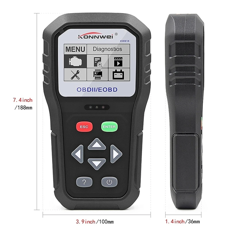 KONNWEI KW818 OBD2 Car Fault Diagnosis Instrument Scanner Universal Car Diagnostic Instrument