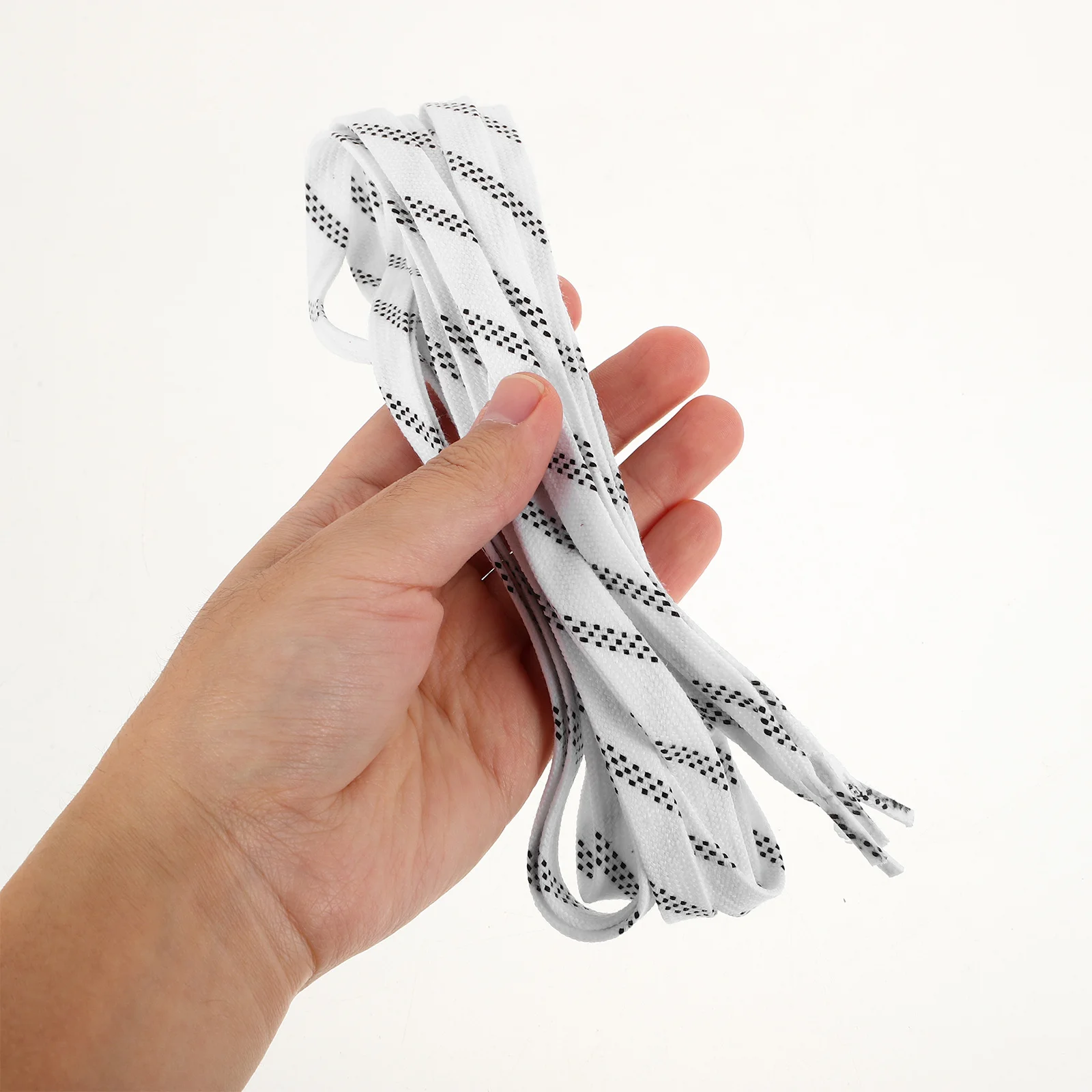 1 زوج أربطة الحذاء المسطحة لزلاجات الهوكي مشمع أربطة تزلج على الجليد قوية قابلة للتعديل طول مناسبة الشكل زلاجات دوارة أحذية التزلج #3