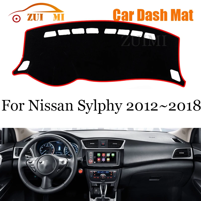 

ZUIMI Dashboard Cover Dash Mat Dashmat For Nissan Sylphy 2012~2018 2020 LHD RHD Dash Board Cover Pad Sun Shade