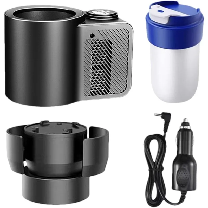 Smart 2In1 Car Heating Cooling Mug 12V Temperature Display for Car & Home Drink Can Cup Holder Beverage Heating Cooling Cup