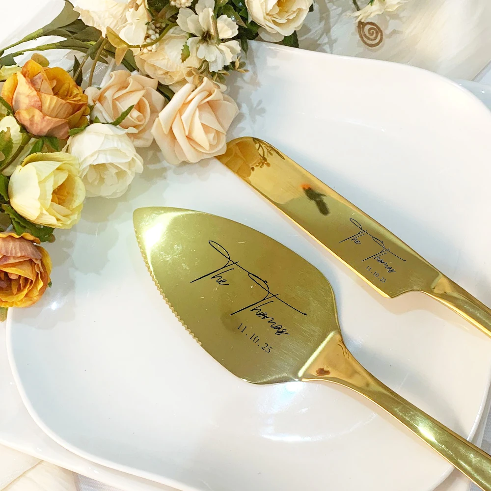 

Wedding Cake Cutting Set, Personalized Cake Knife and Server Set Wedding, Wedding Souvenirs for Laser Engraved Cake Cutting Set