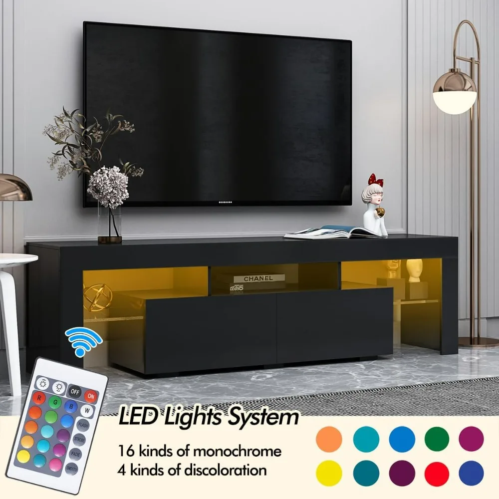 حامل تلفزيون LED حديث مع أدراج لتلفزيون 50 55 60 65 70 بوصة، مركز ترفيه مع مساحة تخزين ورفوف، تلفزيون الألعاب St