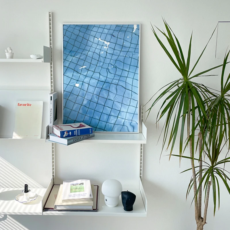 Canvas Print Painting Poster Modern Fashion Style Blue Pool Grid Wall Picture Art Living Room Studio Interior Home Decoration