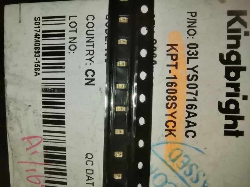 

50Pcs/KPT-1608SYCK 0603 (1608) Yellow Highlight LED Indicator