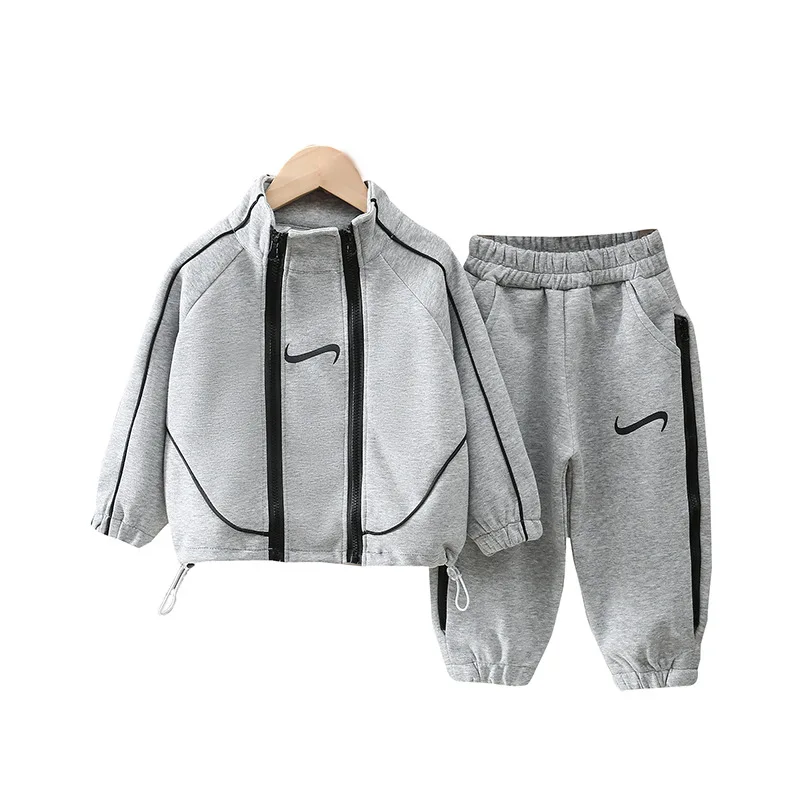 Boys Coat +Pants Kids Sets Tracksuit 2PCS/Set 2023 Graceful Spring Autumn Cotton Outfits Jogging Suit Children Clothing