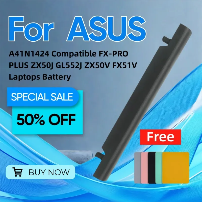 

For ASUS A41N1424 Compatible FX-PRO PLUS ZX50J GL552J ZX50V FX51V Laptops Battery Give Away A Mouse Pad