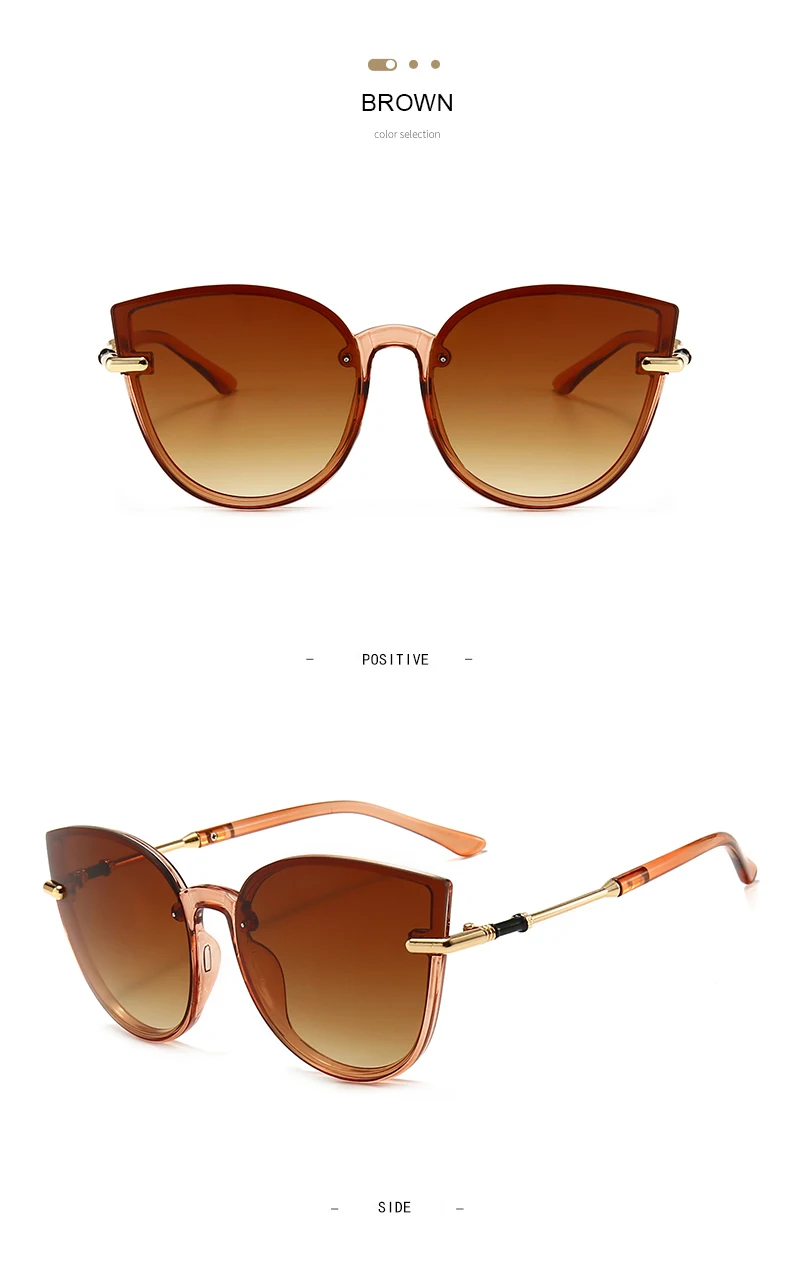Neuer Modetrend Personalisierte Sonnenbrille mit Großem Rahmen Internet-Berühmtheit Instagram Damen-Sonnenbrille 6044 – Detail 10