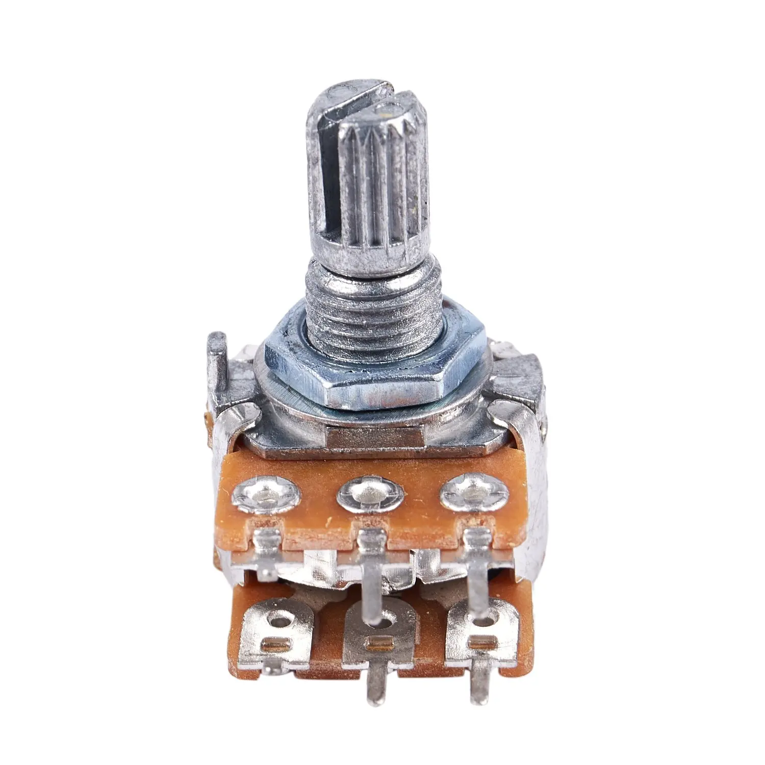 A99X 2 Pcs B50K 50K Ohm 6 Terminals Dual Linear Rotary Taper Potentiometers
