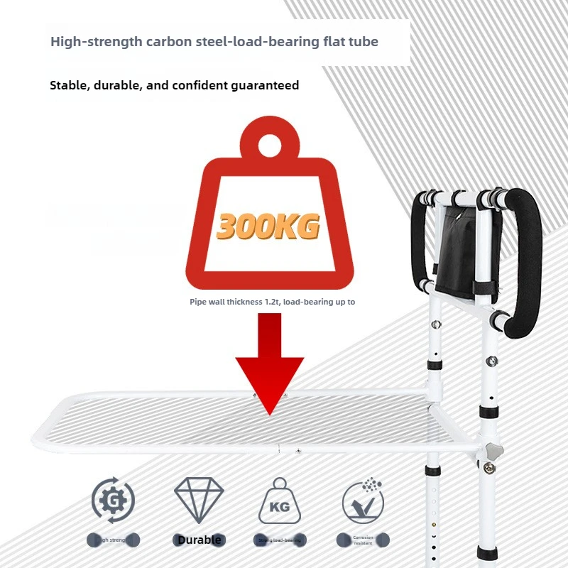 高齢者向けの折りたたみ式および伸縮式ベッドサイドグラブバー、炭素鋼、ベッドアシスタンスバー、フリップサポートハンドル、ホームエイド、180 °