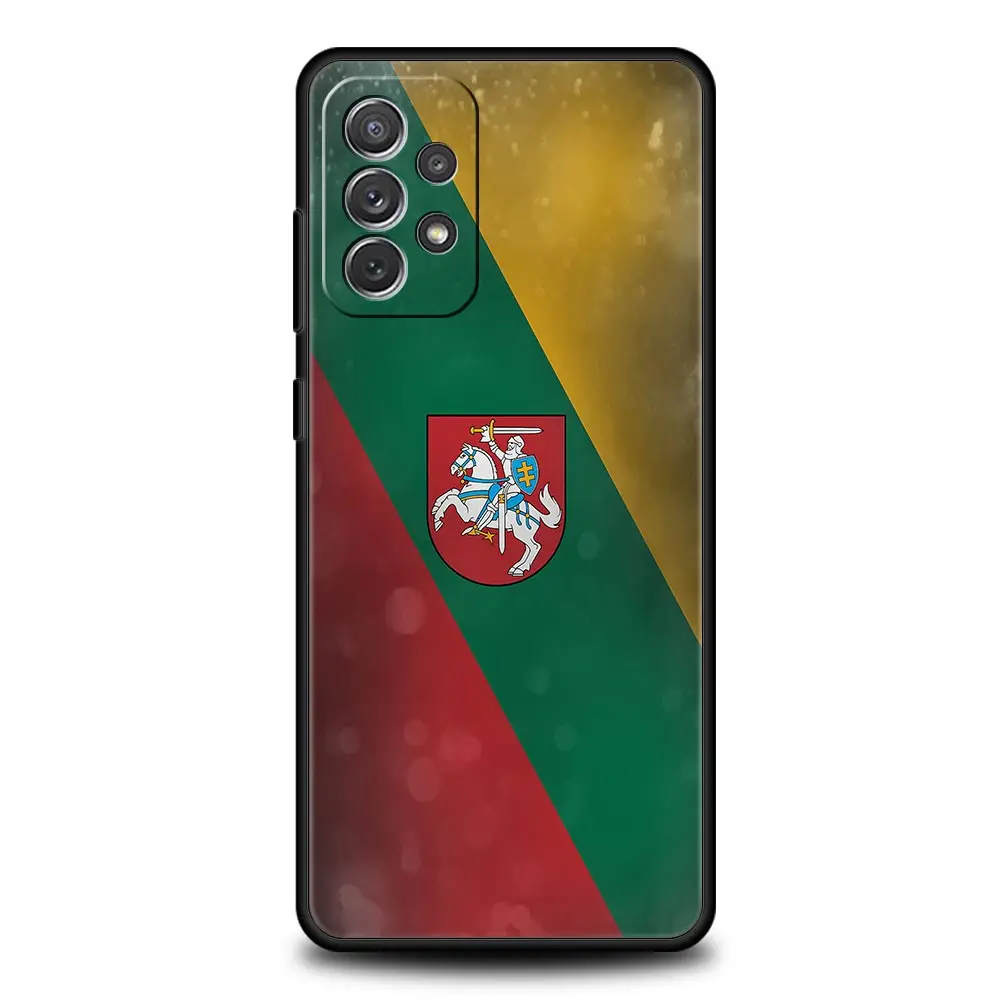 Phone Case For Samsung Galaxy A15 A13 A51 A71 A41 A31 A21S A03S A05 A12 A32 A52 A23 A25 A33 A53 5G Cover Flag of Lithuania flag