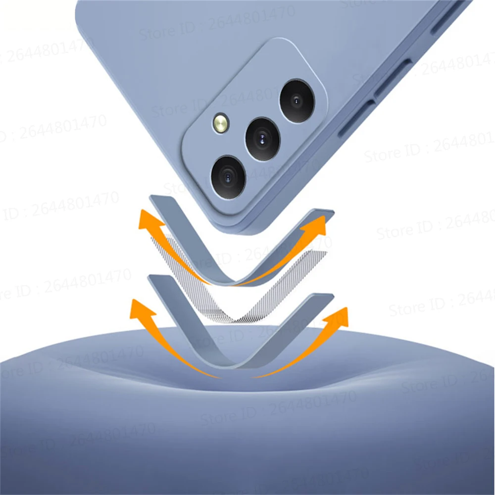 Square Liquid Silicone Phone Case for Samsung Galaxy A55 A35 A15 5G 4G Protective Soft Shockproof Back Cover Samsung Girls Bags