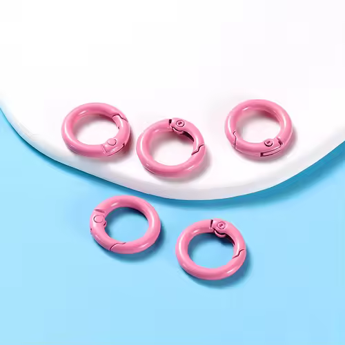 5Pcs/Lot 21 Colors Metal O Ring Spring Clasp Openable Round Carabiner Keychain Clips Hook Dog Chain DIY Jewelry Buckle Connector - Image 23