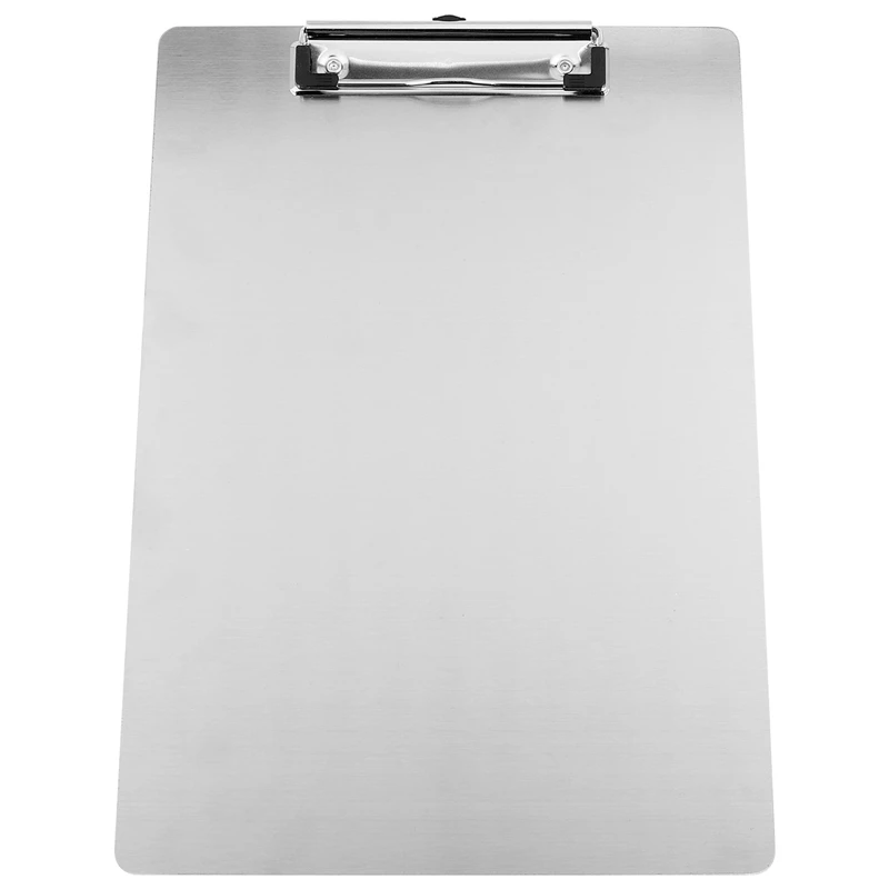 

Metal Clipboard Folder A4 Stainless Steel Clip Board Bill Storage Folder Writing File Board Menu Splint For Business