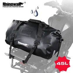 Rhinowalk Motorcycle Back Seat Tail Bag Waterproof Outdoor Travel Dry Bag 45L Motorbike Luggage Duffle Backpack for BWM/Yamaha