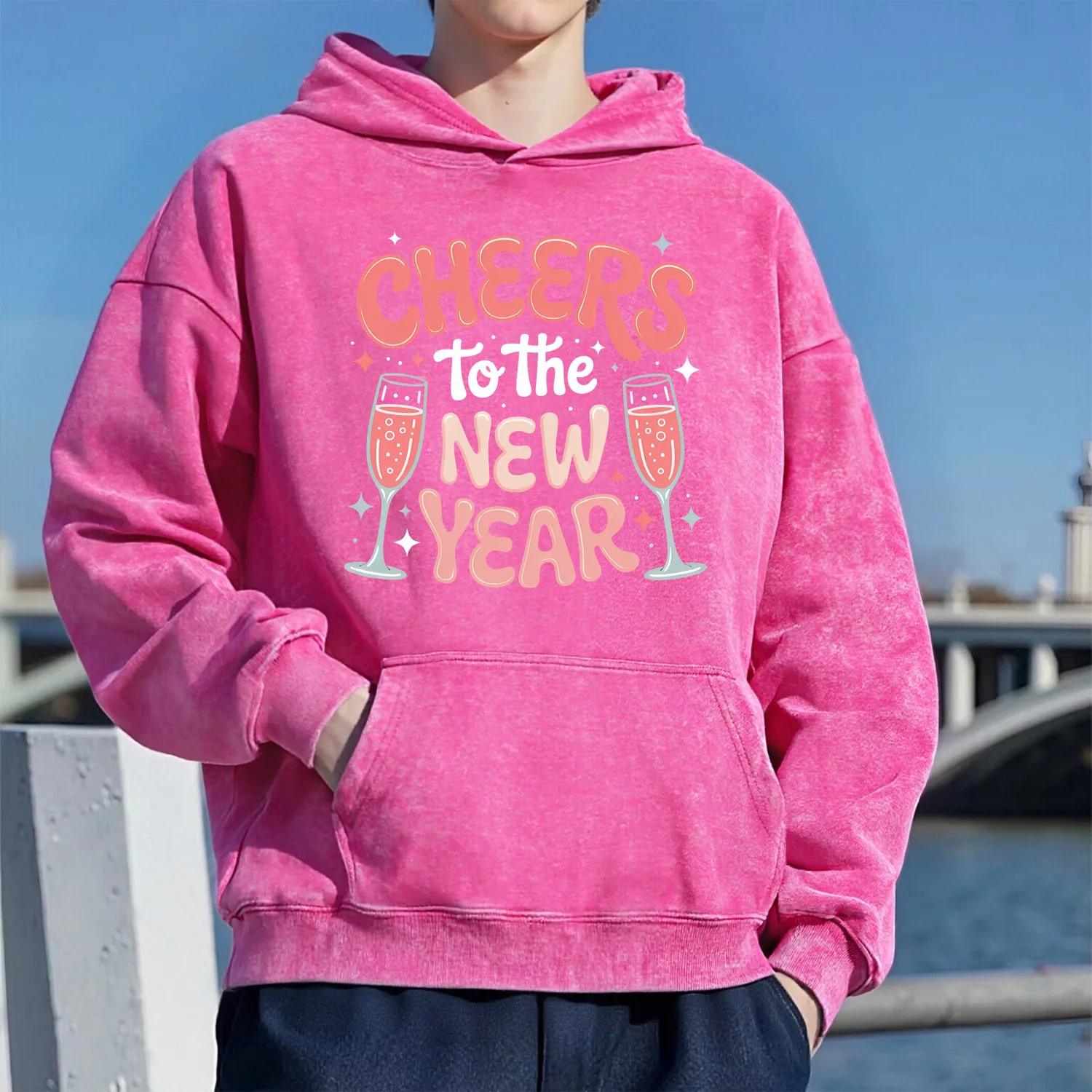 

ДЕШЕВЫЙ НОВЫЙ ГОД Ретро стираный узор толстовка с капюшоном унисекс повседневный спортивный стиль из чистого хлопка уличный стиль 400 г