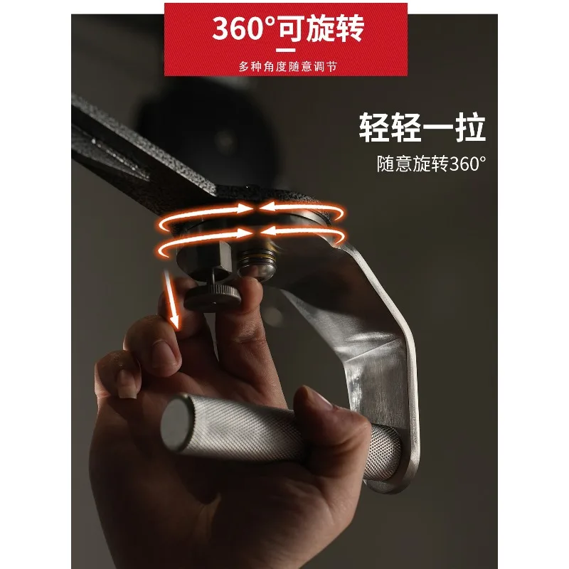 Back Training Handle 360 Degree Adjustable Angle Narrow Medium Wide Grip Continuous Adjust Without Loosening