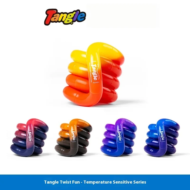 

Tangle Official Version Stress Relief Toy For Adults ADHD Focus Training Thermochromic Finger Toy Anime Themed Concentration Aid