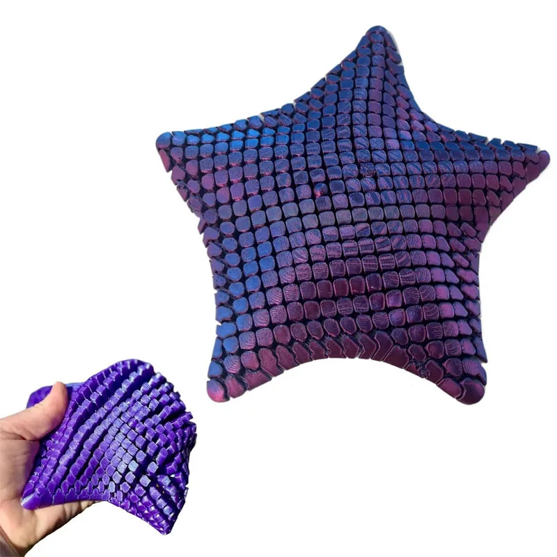 NEW 3D Printed Articulated Starfish Flexible Movable Sea Animal Figurine Fidget Toys Adults Office Desk Stress Relief Gifts