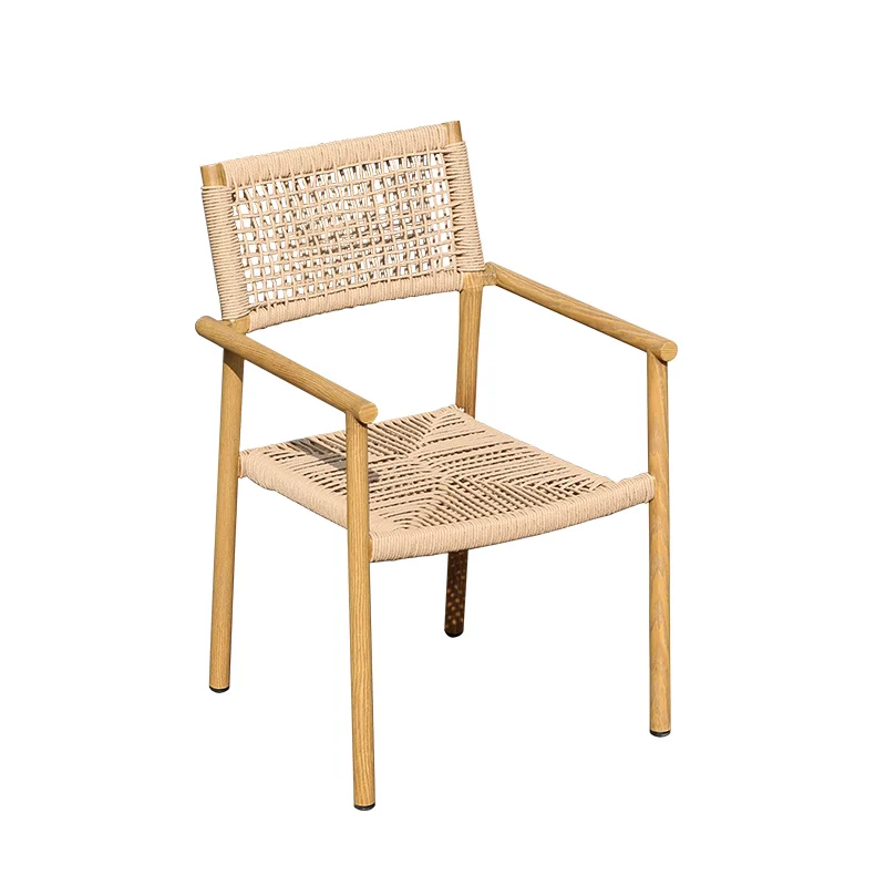 Outdoor table and chair kit Balcony Household rattan tea table and chair Commercial external pendulum Waterproof sunscreen Alumi