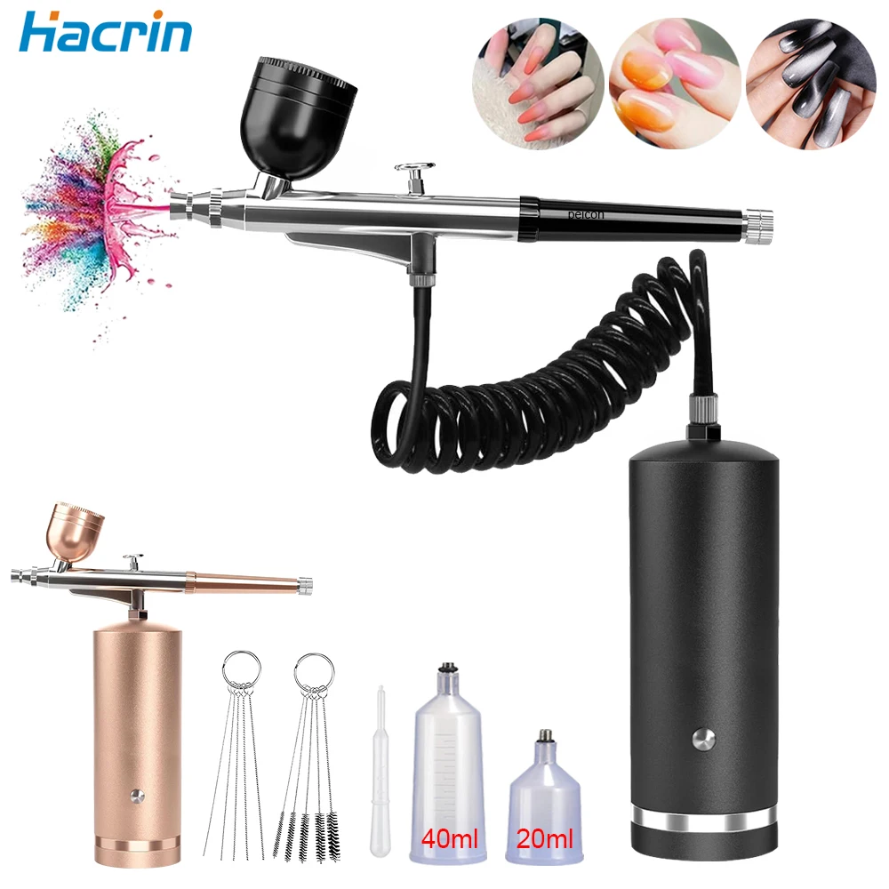 

Airbrush Nail with Compressor Portable Airbrush Nails with Compressor Air Brush for Nails Art Painting Crafts Mini Nails Spray