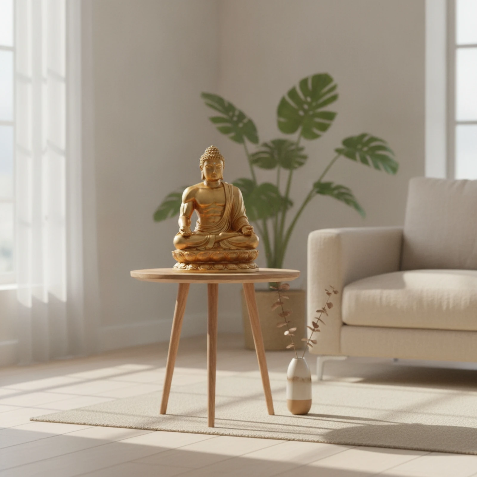 Picture 5: Statue with Lotus Pedestal Compact Meditating Buddha Statue Buddha Figurine Peaceful Zen for Desk, Meditation Corner