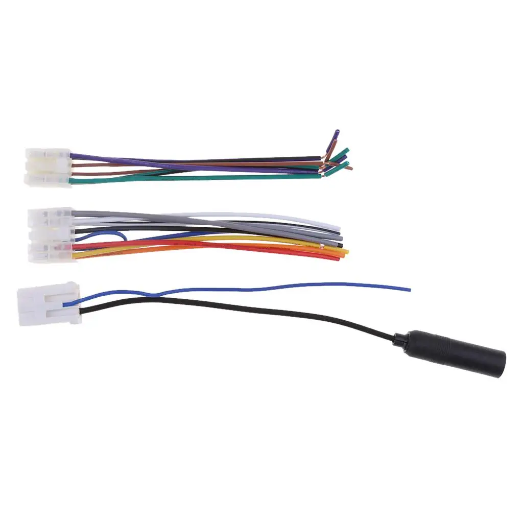 Audio Car Stereos Wiring Harness Wires Kits Radio Cables and Adapter Cables for Cyan /