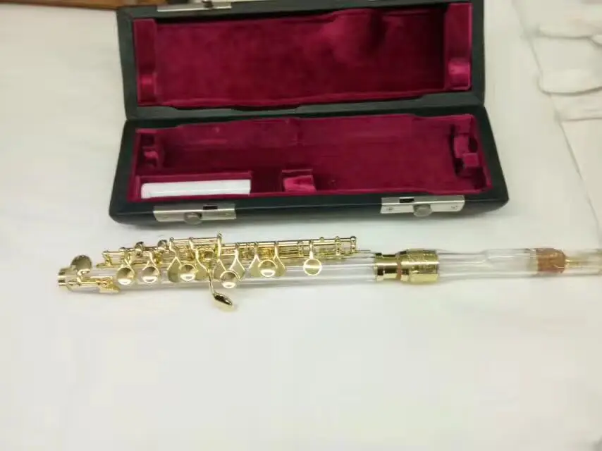 plata PICCOLO con el caso nuevo perfecto c claveGolden flute