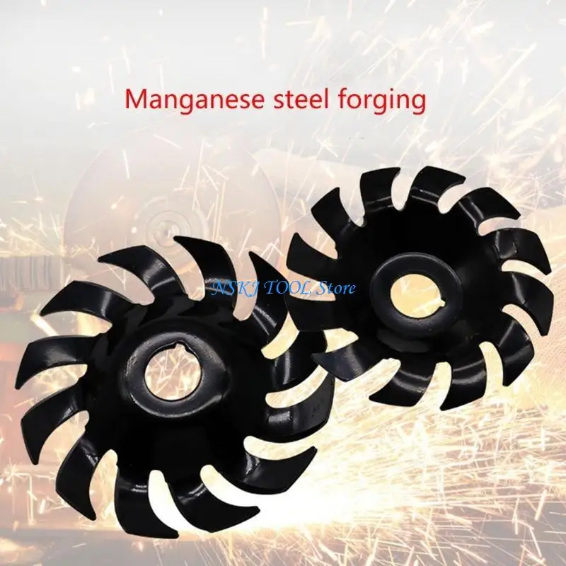 

L8RC Carving Disc 12 Teeth Manganese Steel Grinder Shaping Disc for Opening