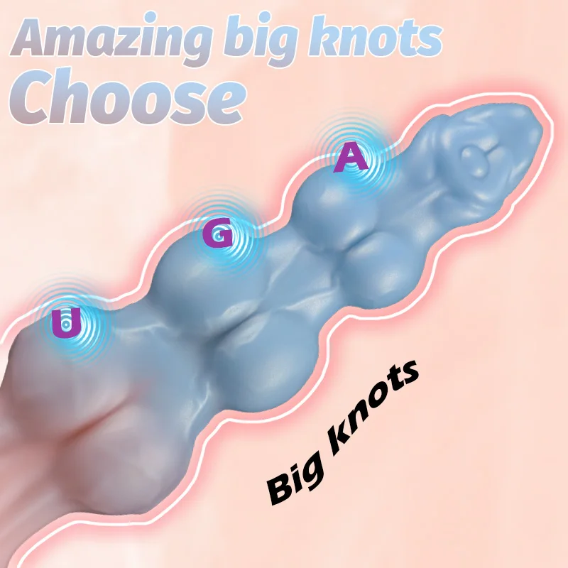 Monster Gourd Egg Dildo Fantasy 3 Knot Dildo Soft Silicone Hands-free Dildo Big Suction Cup G-spot Penetration Anal Sex Toys 18+ - Image 2